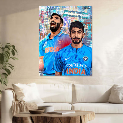 Cricket Legends Jasprit Bumrah Canvas Art Print