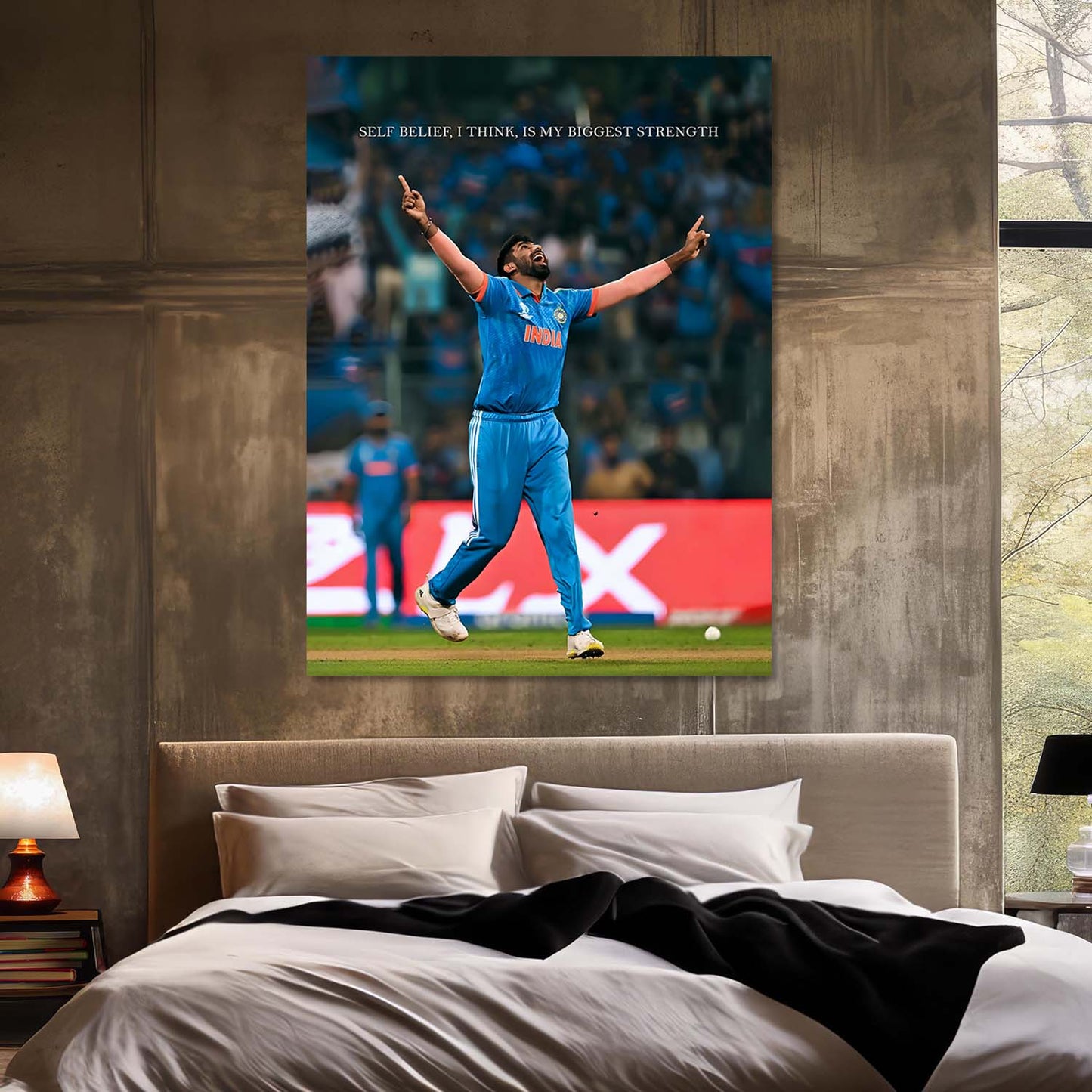 Cricket Star Jasprit Bumrah Canvas Art Print