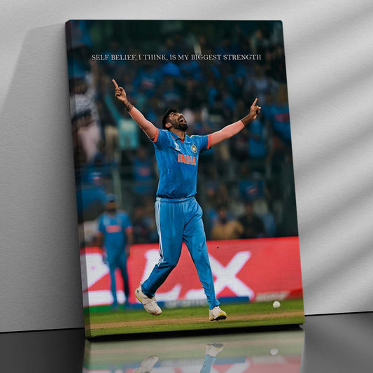 Cricket Star Jasprit Bumrah Canvas Art Print