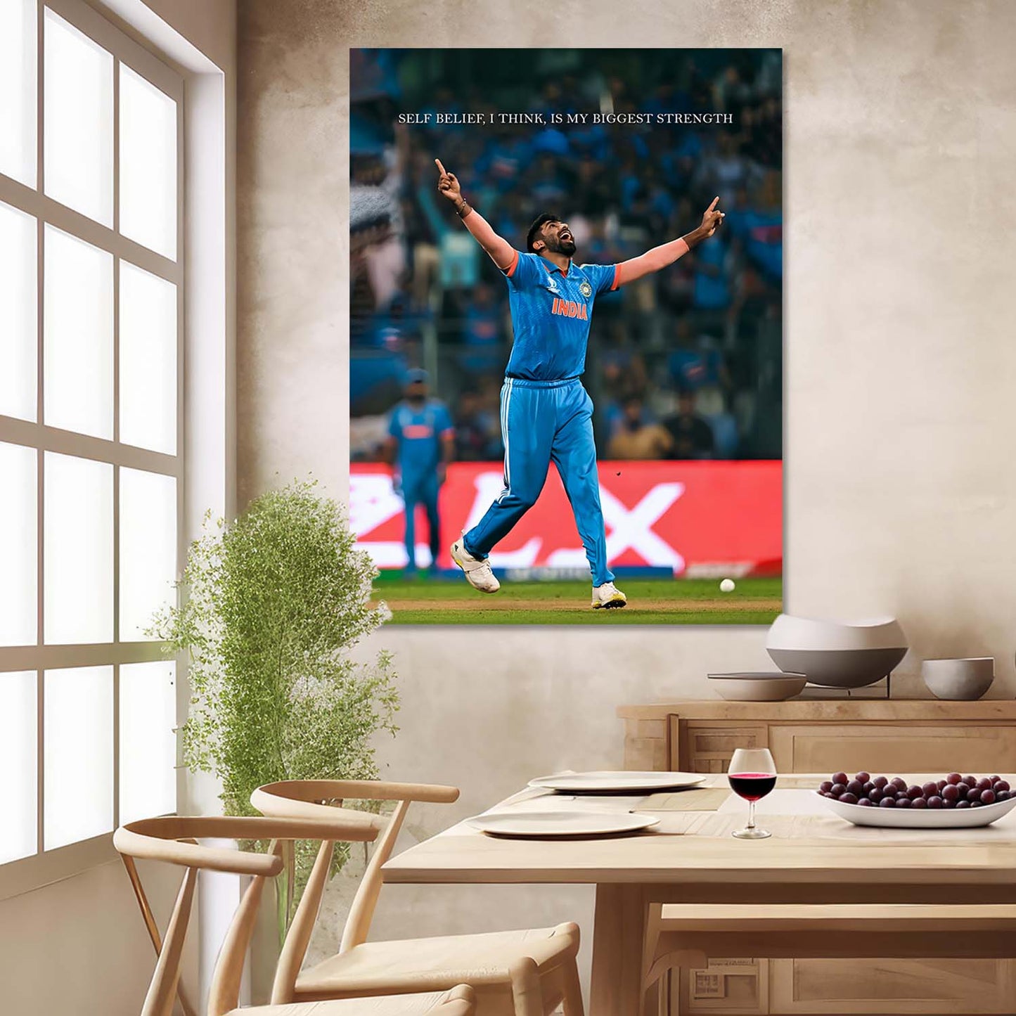 Cricket Star Jasprit Bumrah Canvas Art Print