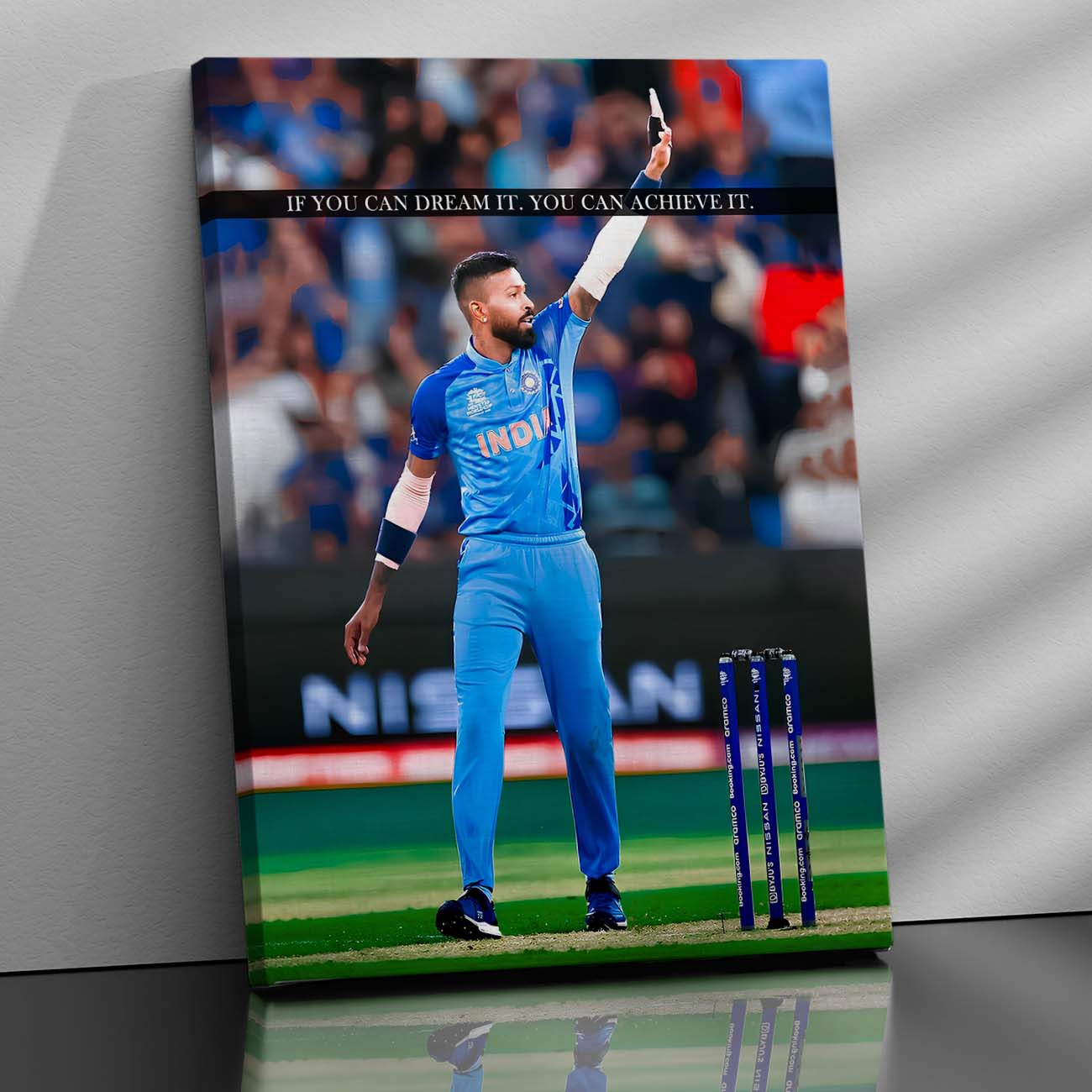 Indian Cricket Star Hardik Pandya Canvas Art Print