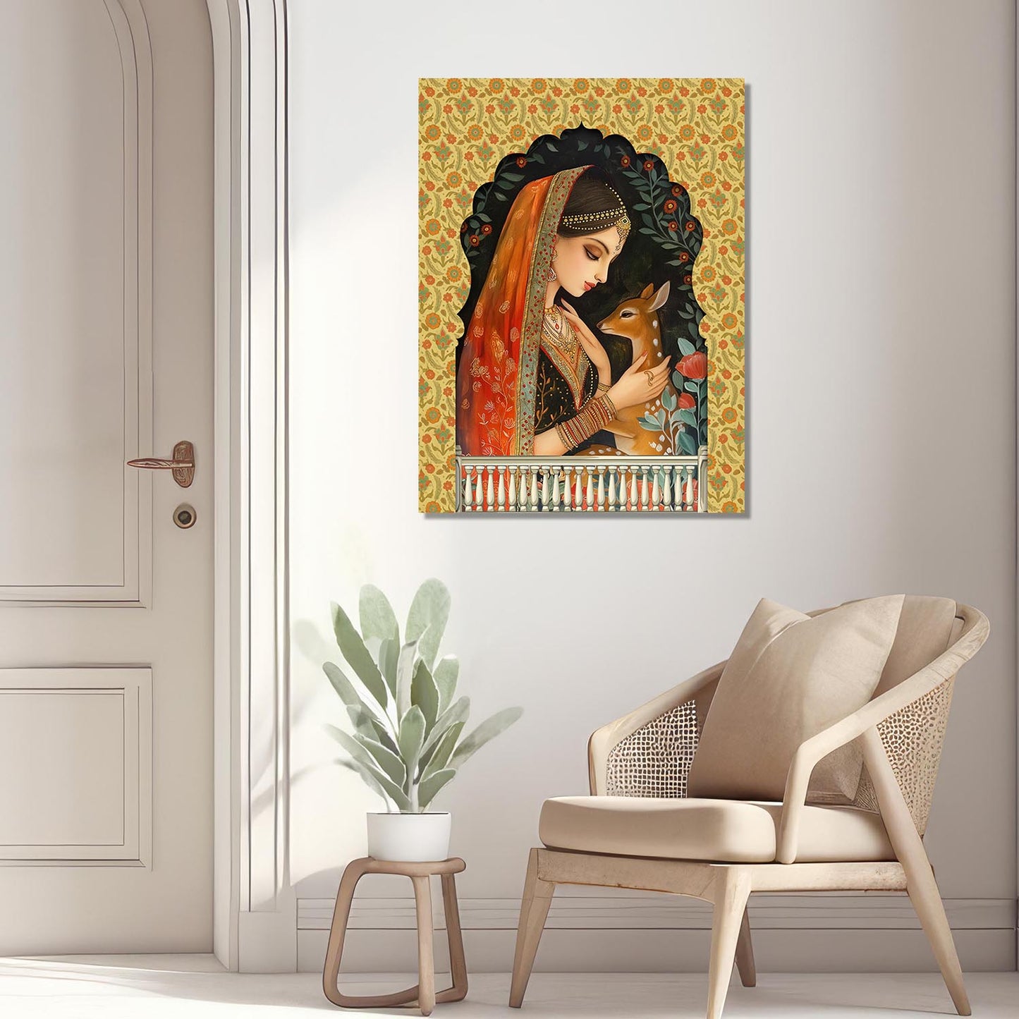 Traditional Indian Vibrant Pichwai Art Canvas Print