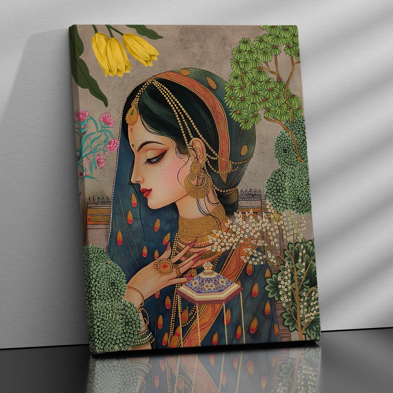 Traditional Indian Vibrant Art Canvas Print