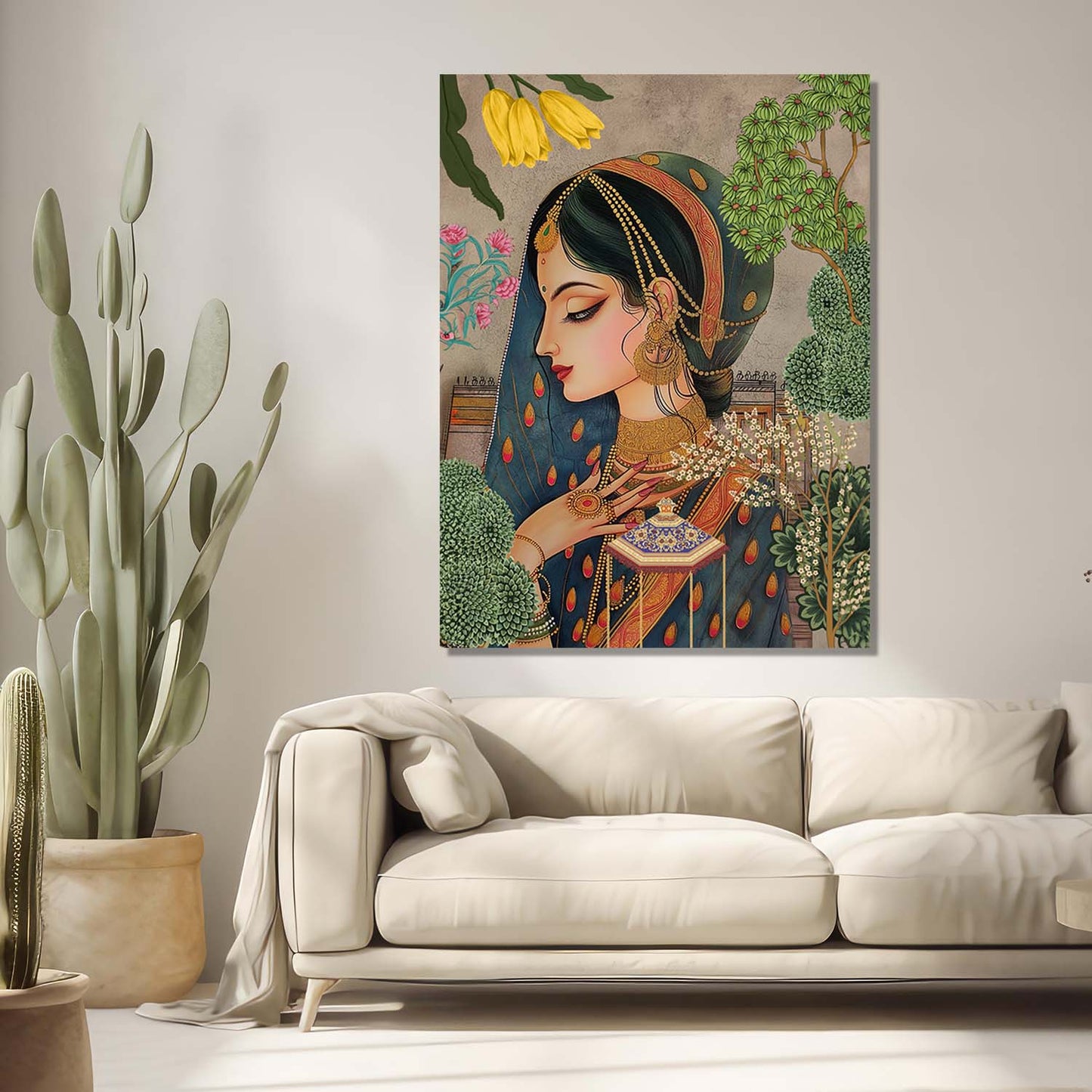 Traditional Indian Vibrant Art Canvas Print