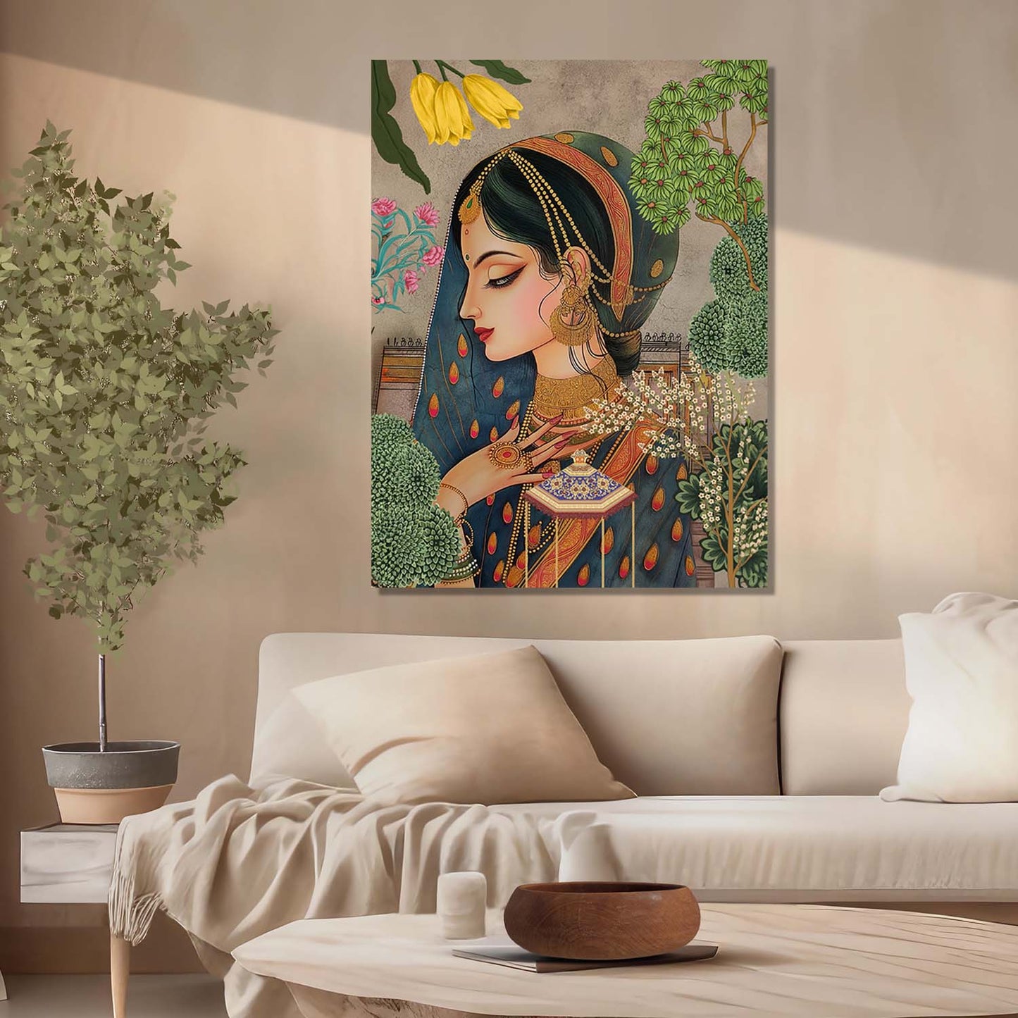 Traditional Indian Vibrant Art Canvas Print