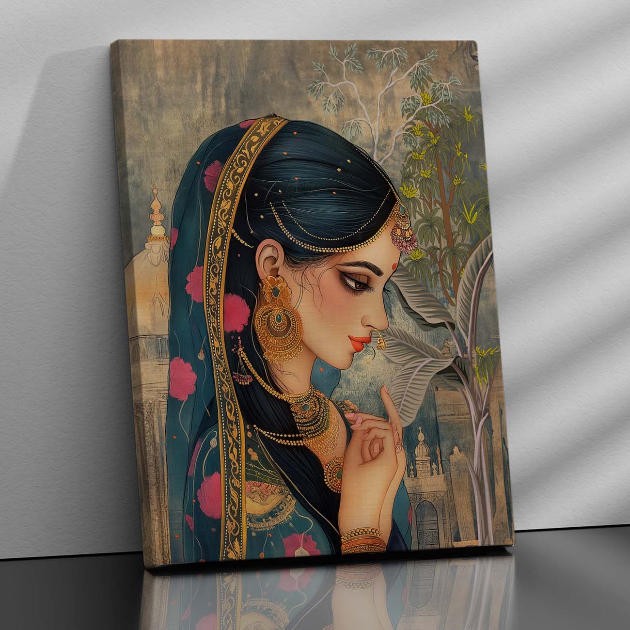 Traditional Indian Rajasthani Woman Art Canvas Print