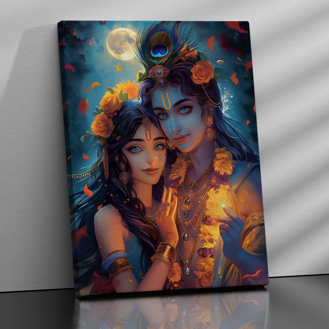 Radha Krishna Canvas Wall Art Print: Divine Serenity for Every Space