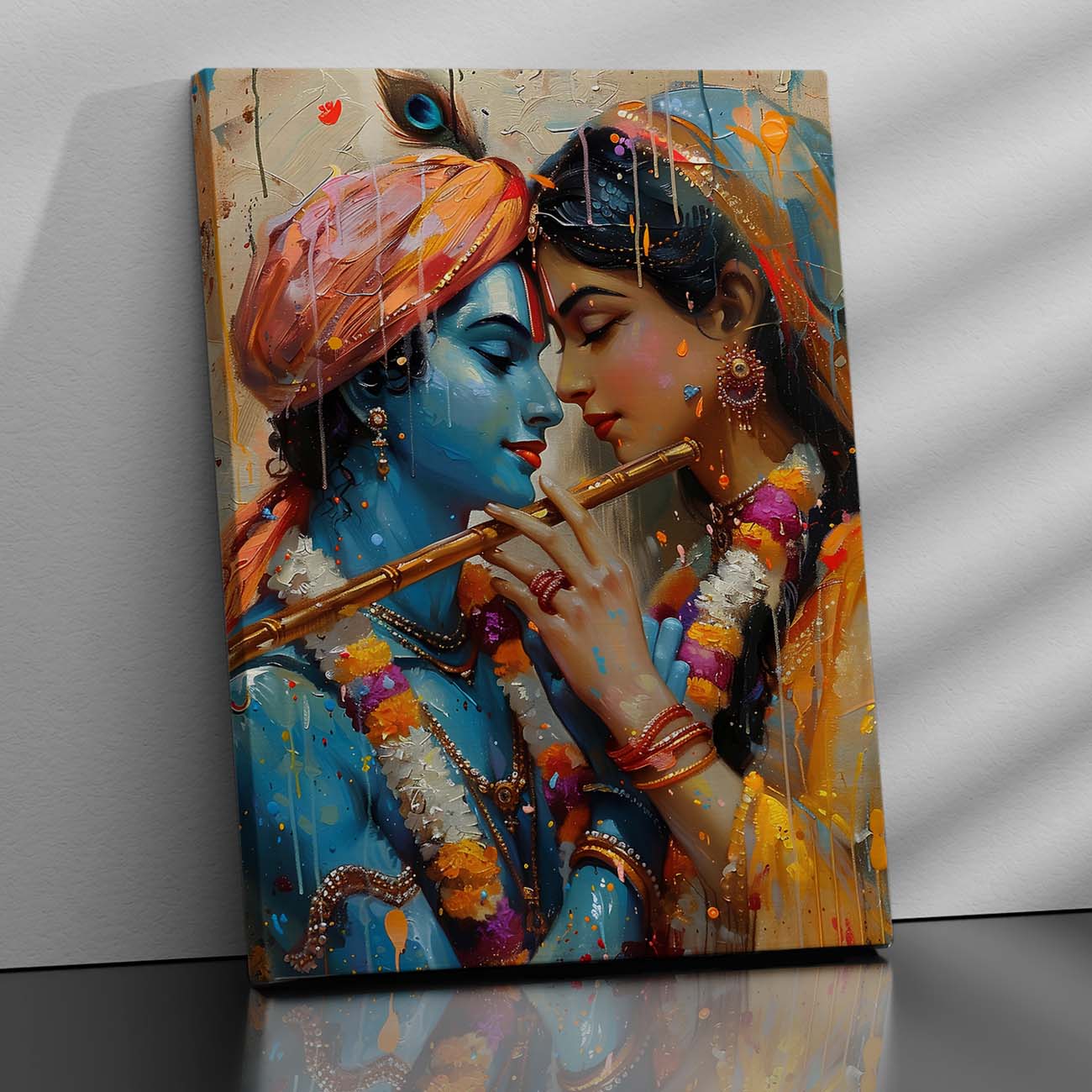 Radha Krishna Canvas Wall Art Print: Divine Serenity for Every Space