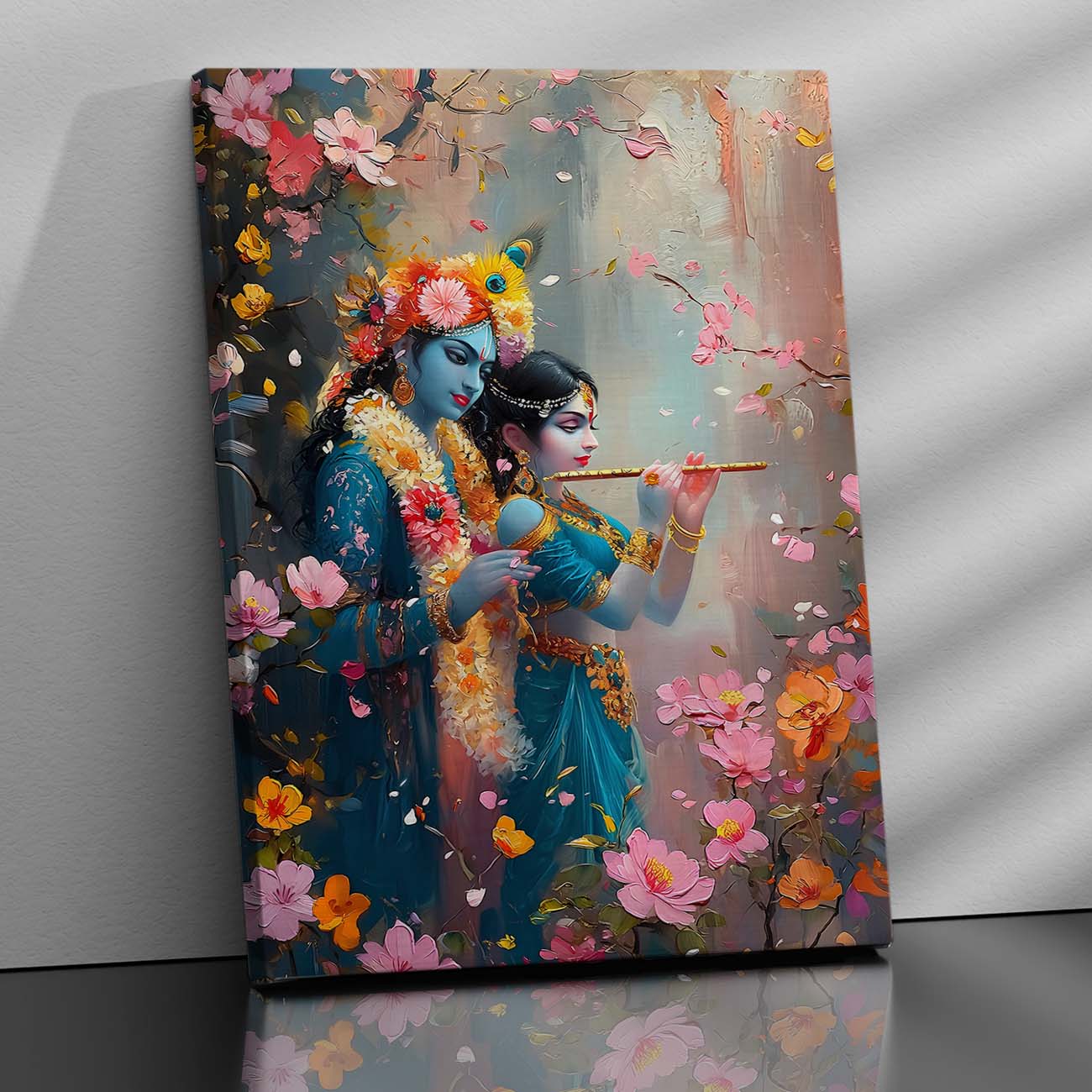 Radha Krishna Canvas Wall Art Print: Divine Serenity for Every Space