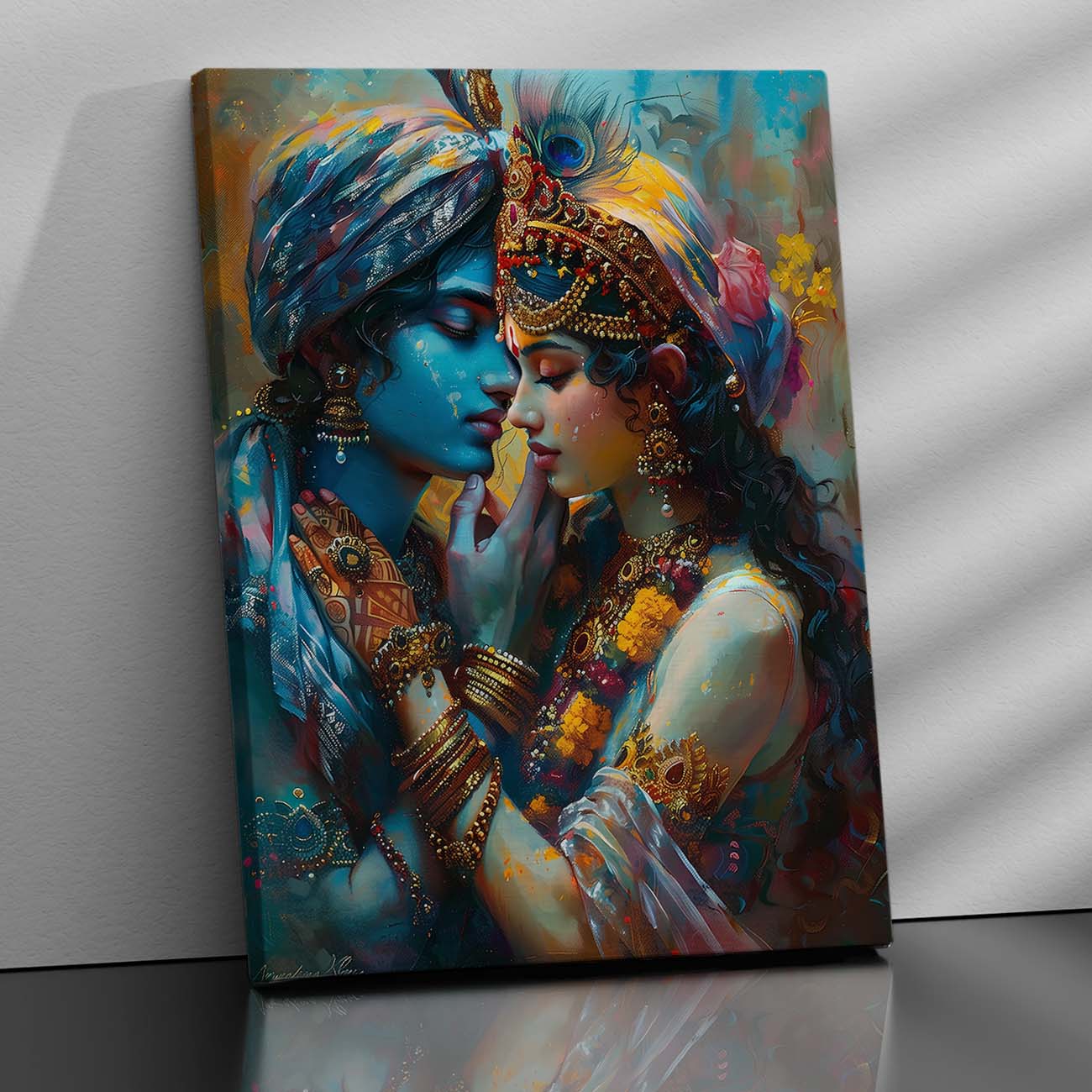 Radha Krishna Canvas Wall Art Print: Divine Serenity for Every Space