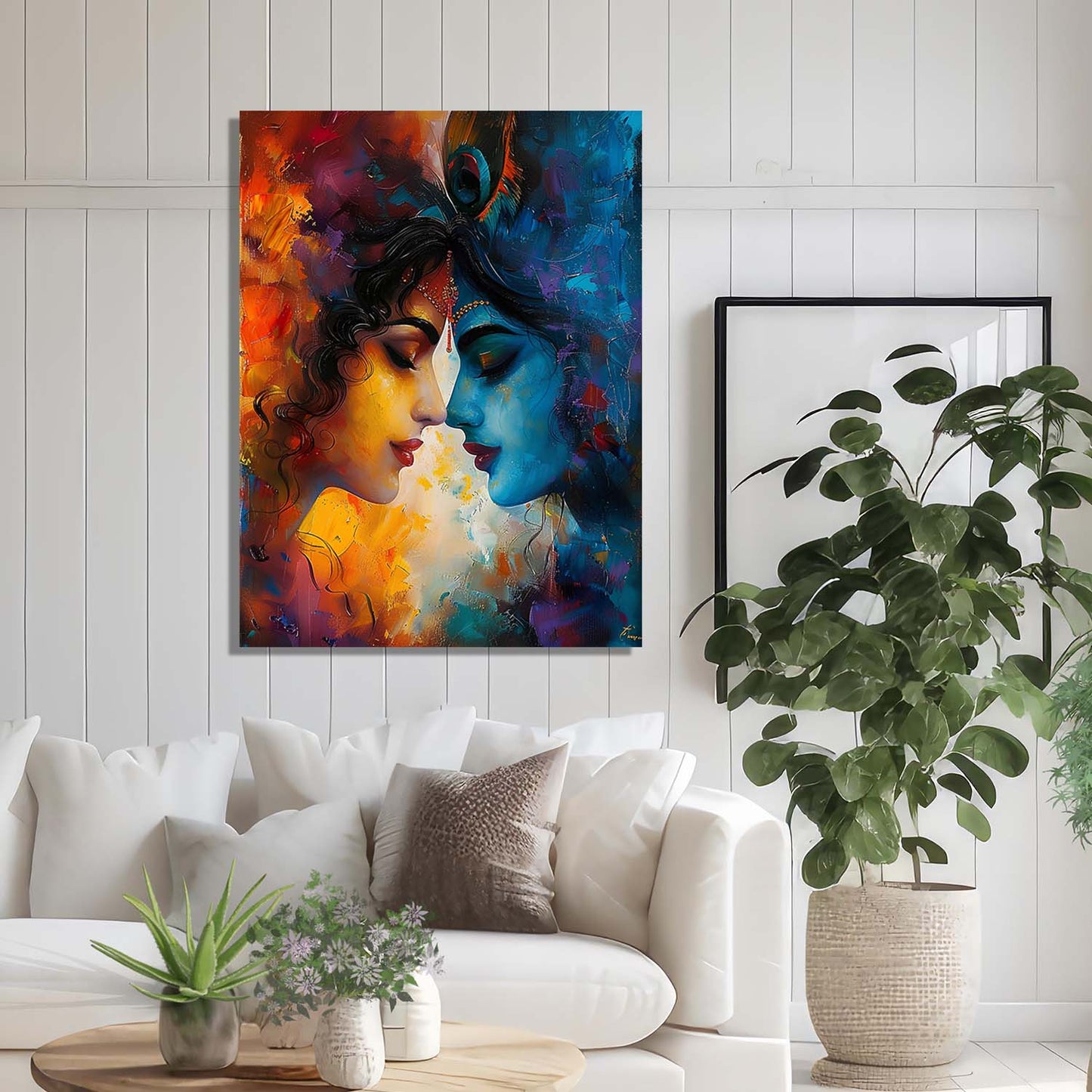 Radha Krishna Canvas Wall Art Print: Divine Serenity for Every Space