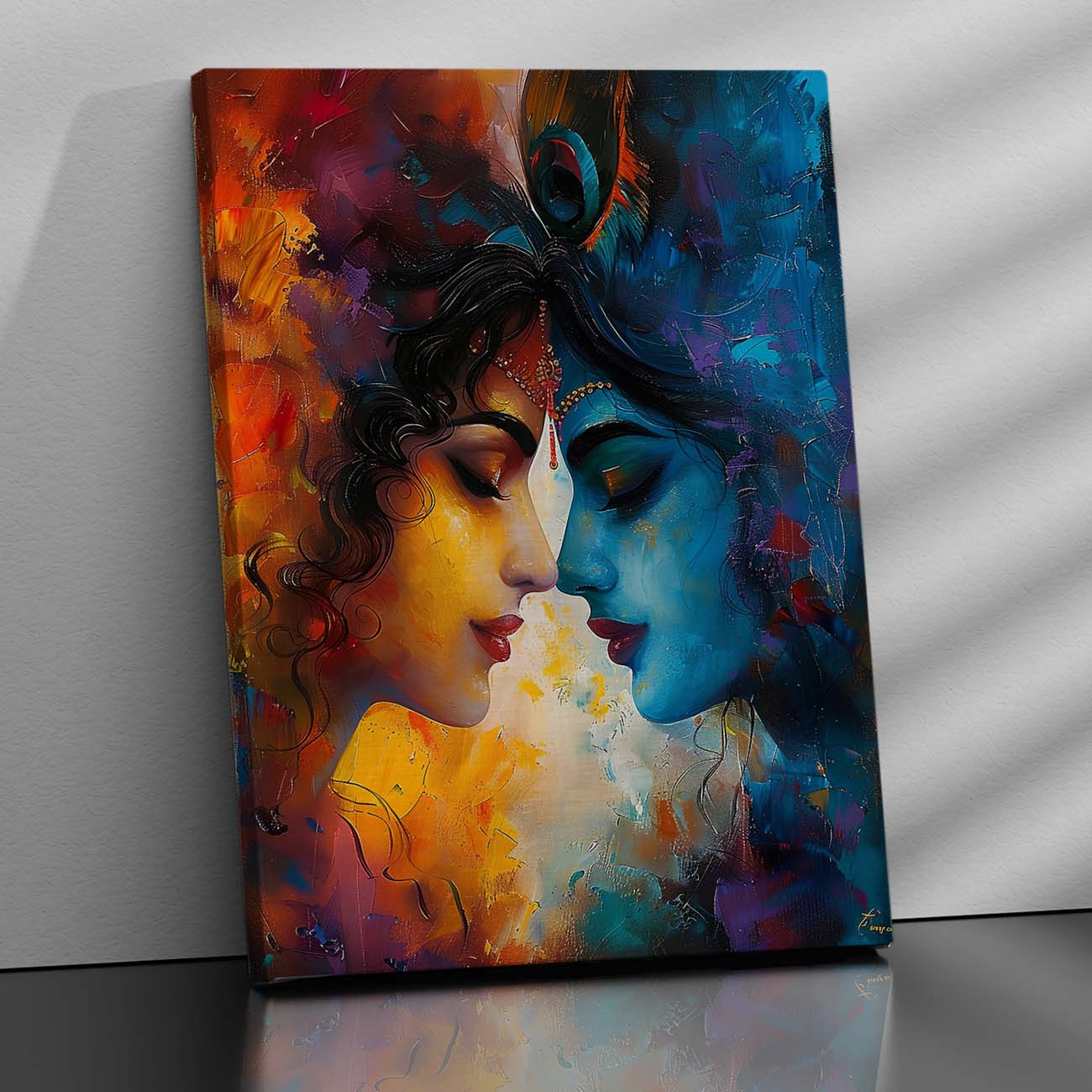 Radha Krishna Canvas Wall Art Print: Divine Serenity for Every Space