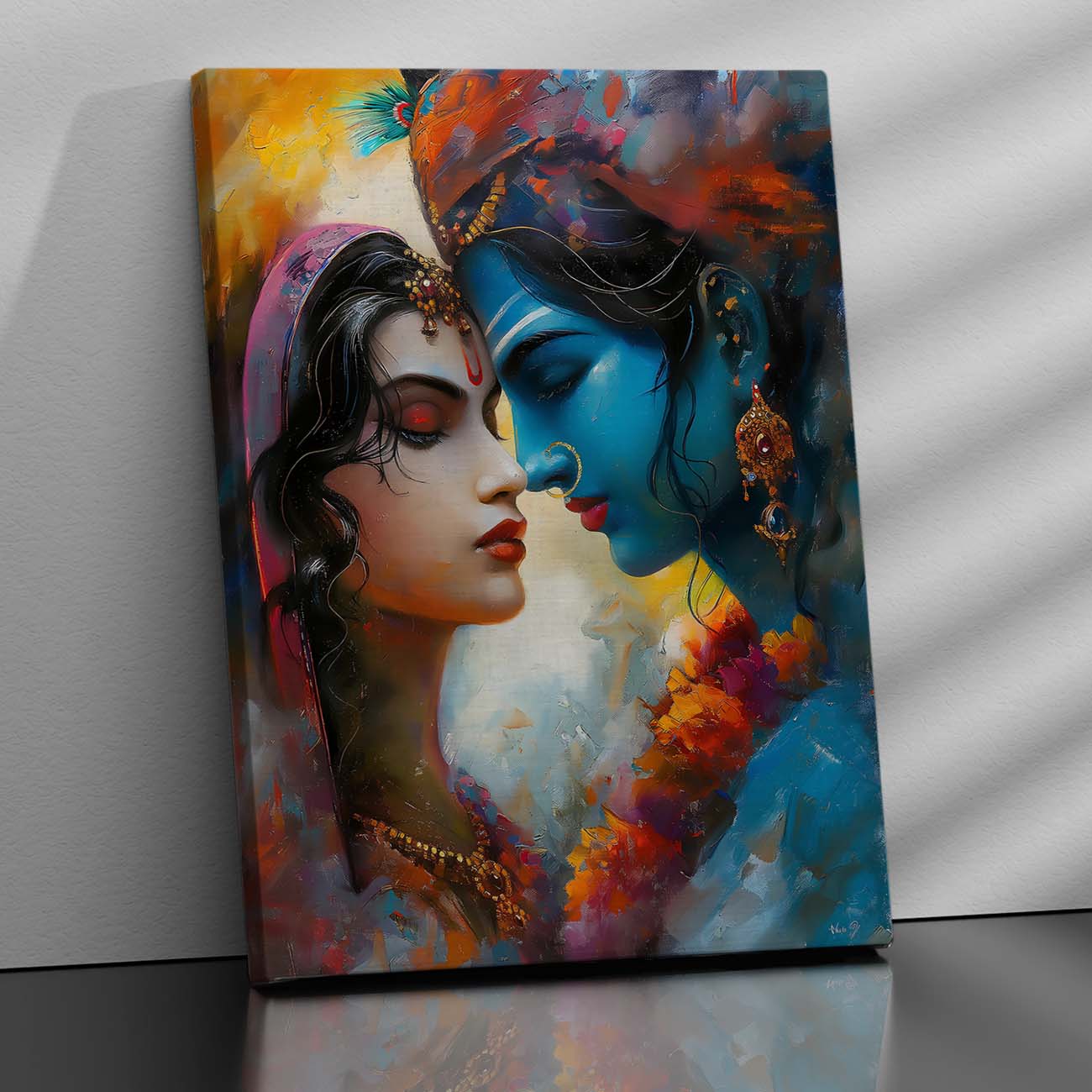 Radha Krishna Canvas Wall Art Print: Divine Serenity for Every Space