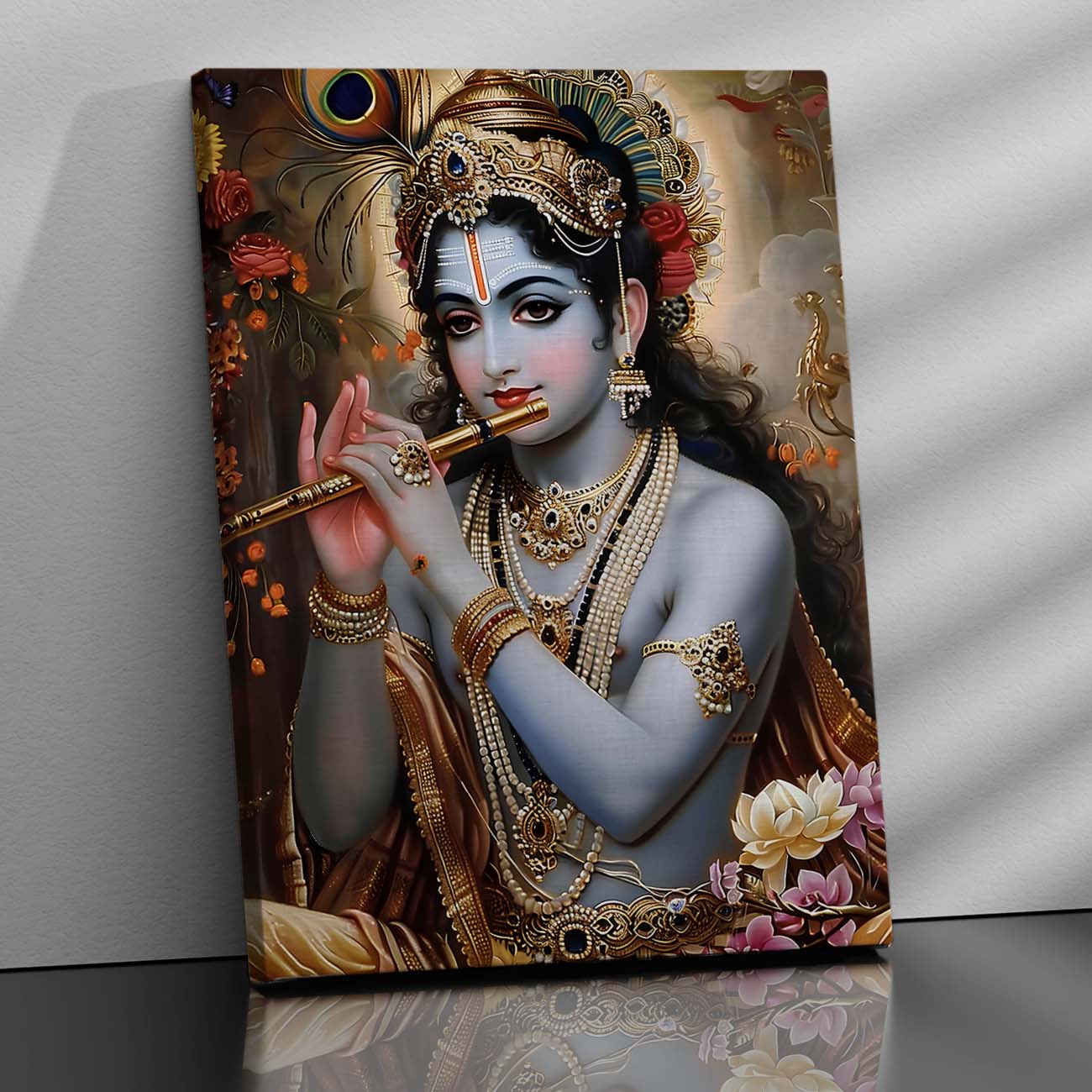 Krishna Canvas Wall Art Print: Divine Serenity for Every Space