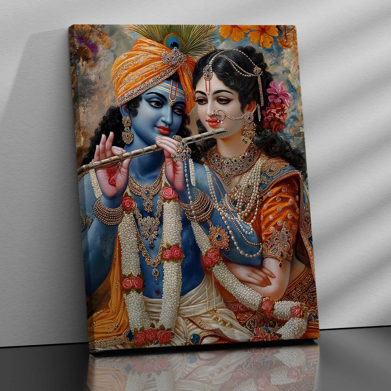 Radha Krishna Canvas Wall Art Print: Divine Serenity for Every Space