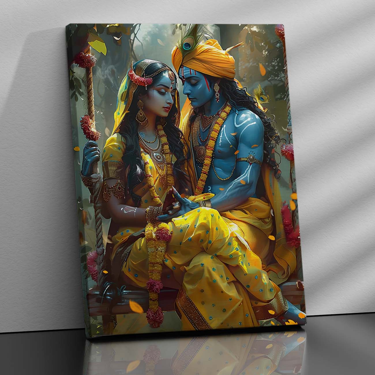 Radha Krishna Canvas Wall Art Print: Divine Serenity for Every Space