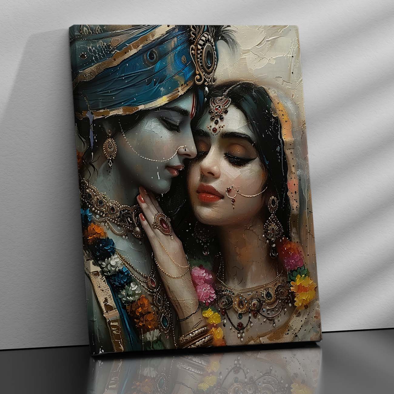 Radha Krishna Canvas Wall Art Print: Divine Serenity for Every Space