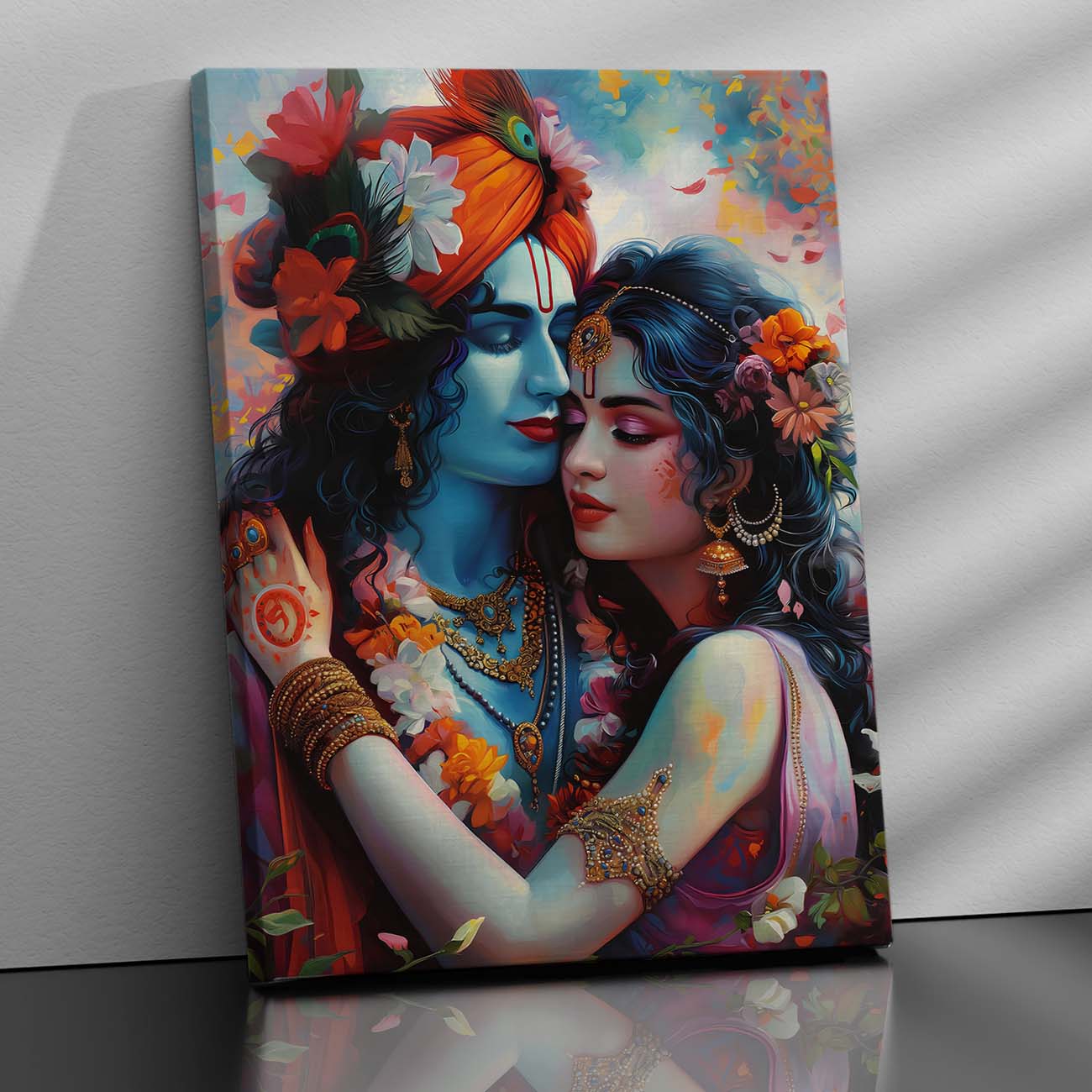 Radha Krishna Canvas Wall Art Print: Divine Serenity for Every Space