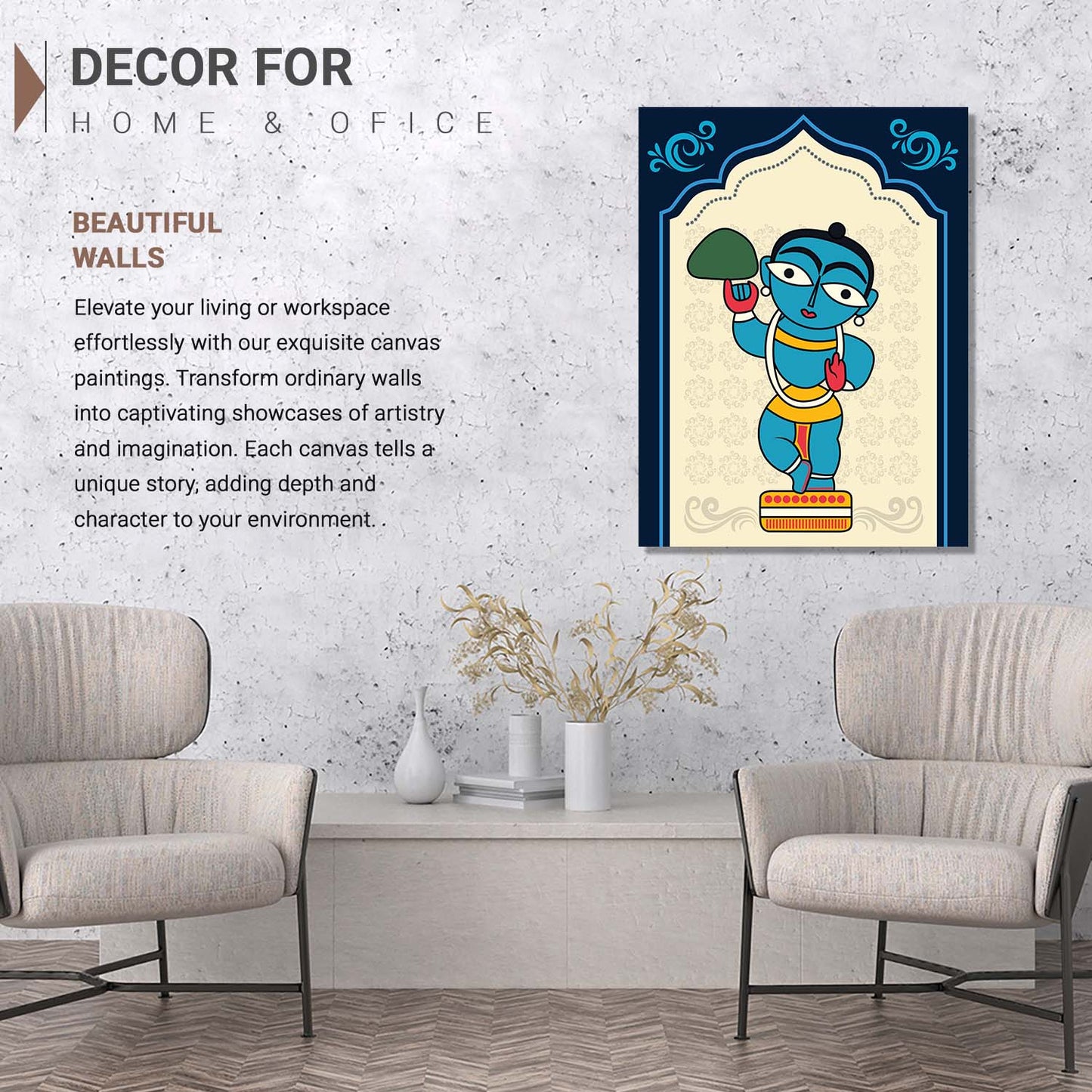 Gond Wall Art For Home Decor Canvas Painting