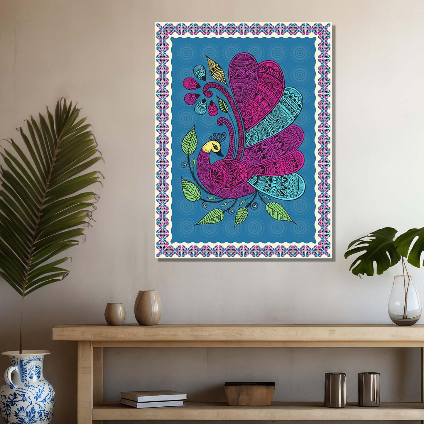 Gond Wall Art For Home Decor Canvas Painting Wall Decor