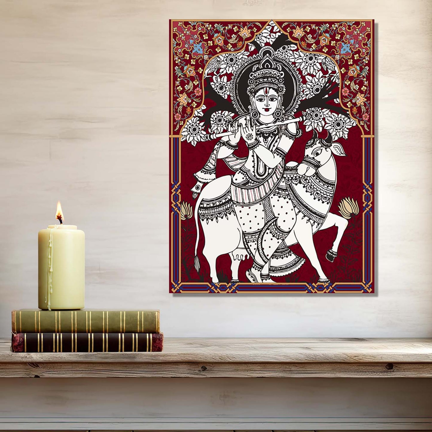 Kalamkari Wall Art For Home Decor Canvas Painting Wall Decor