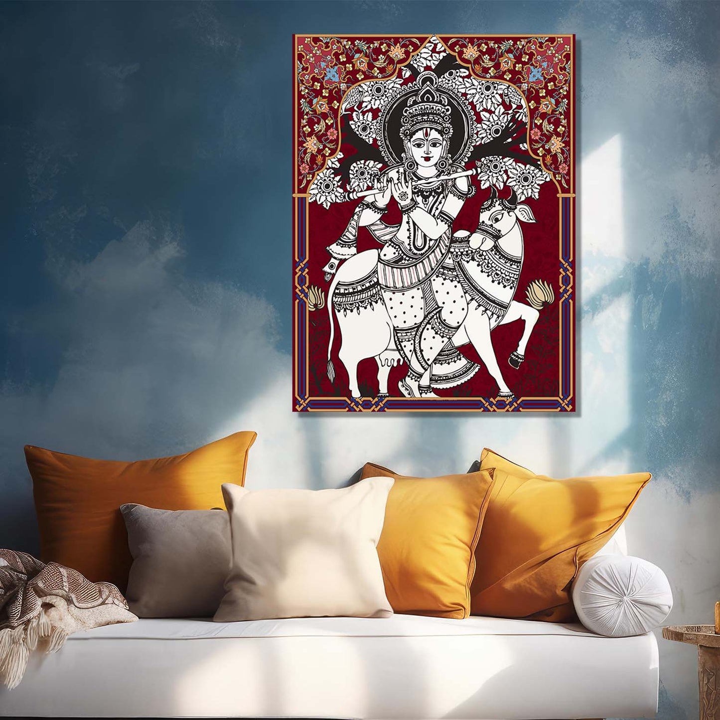 Kalamkari Wall Art For Home Decor Canvas Painting Wall Decor