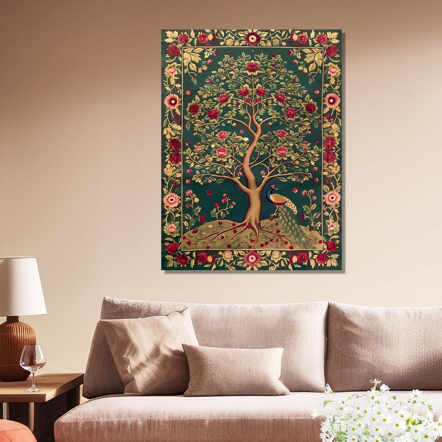 Kalamkari Wall Art For Home Decor Canvas Painting Wall Decor