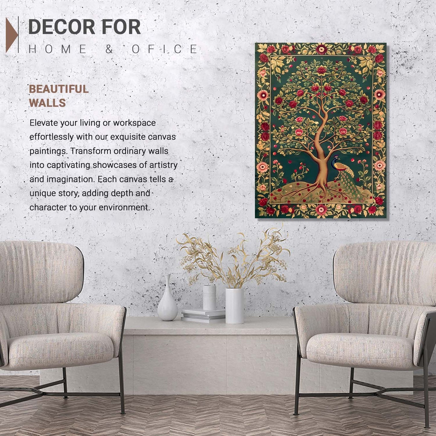 Kalamkari Wall Art For Home Decor Canvas Painting Wall Decor