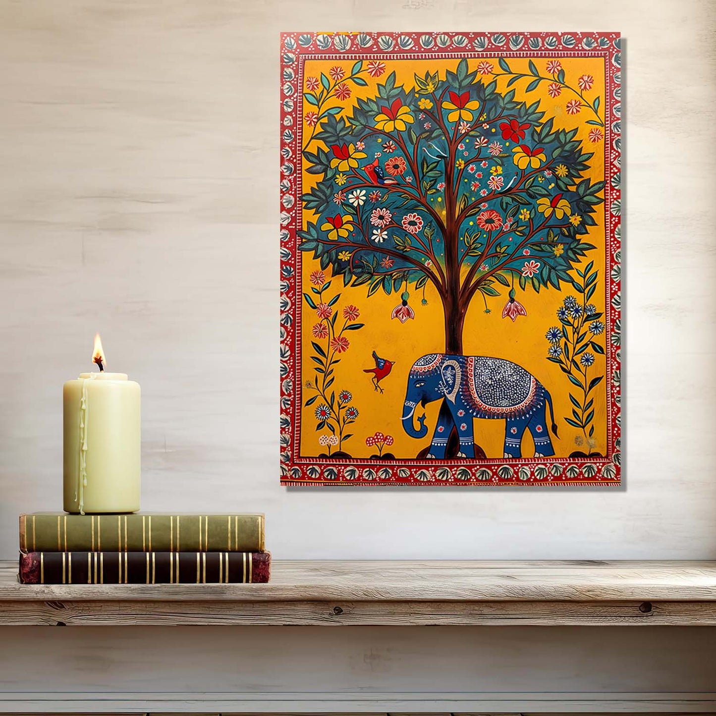 Kalamkari Wall Art For Home Decor Canvas Painting Wall Decor