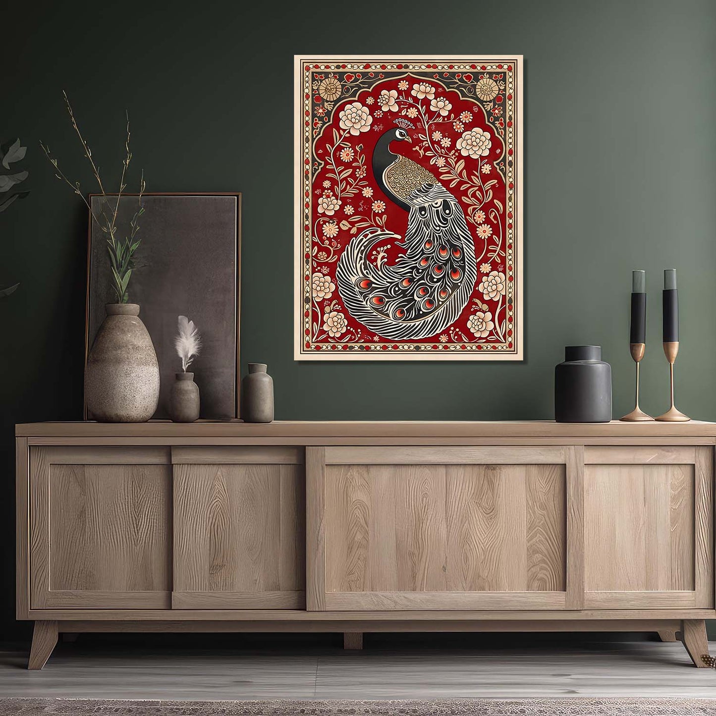 Kalamkari Wall Art For Home Decor Canvas Painting Wall Decor