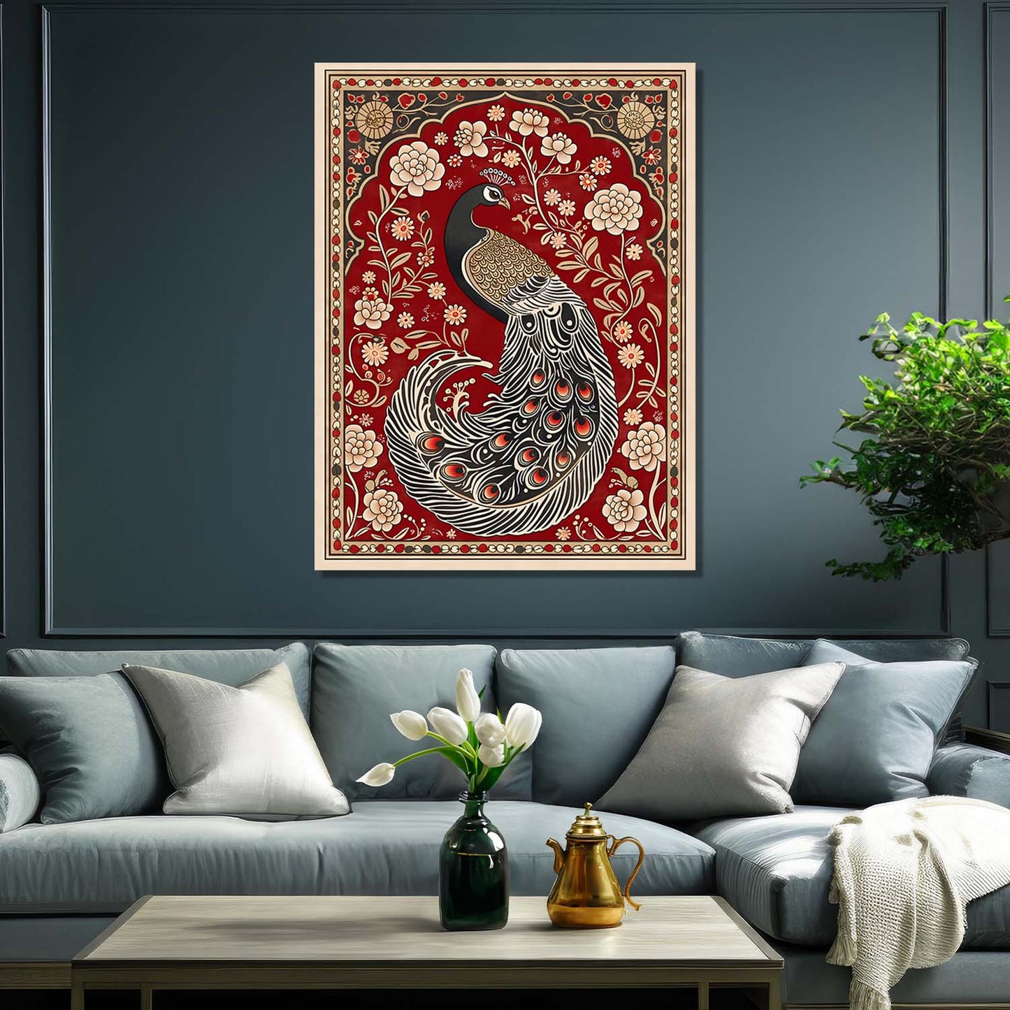 Kalamkari Wall Art For Home Decor Canvas Painting Wall Decor