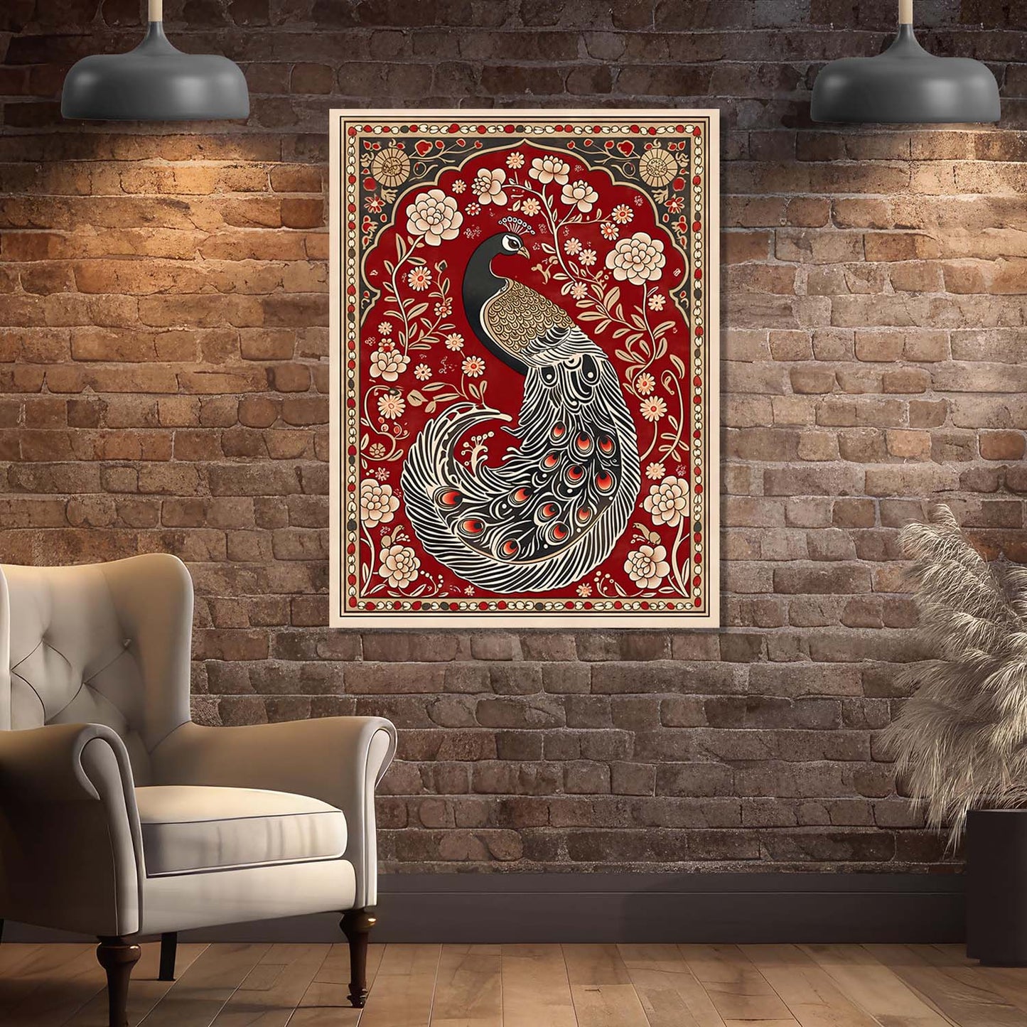 Kalamkari Wall Art For Home Decor Canvas Painting Wall Decor