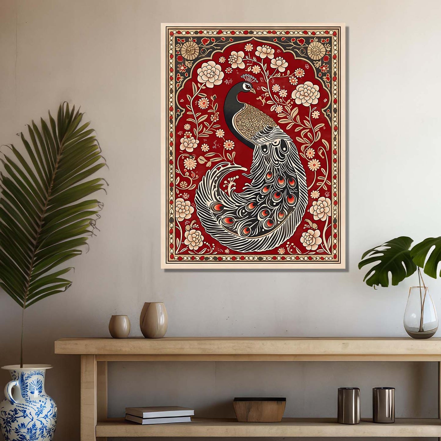 Kalamkari Wall Art For Home Decor Canvas Painting Wall Decor