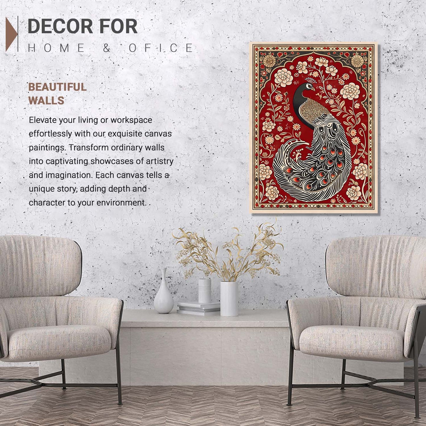 Kalamkari Wall Art For Home Decor Canvas Painting Wall Decor