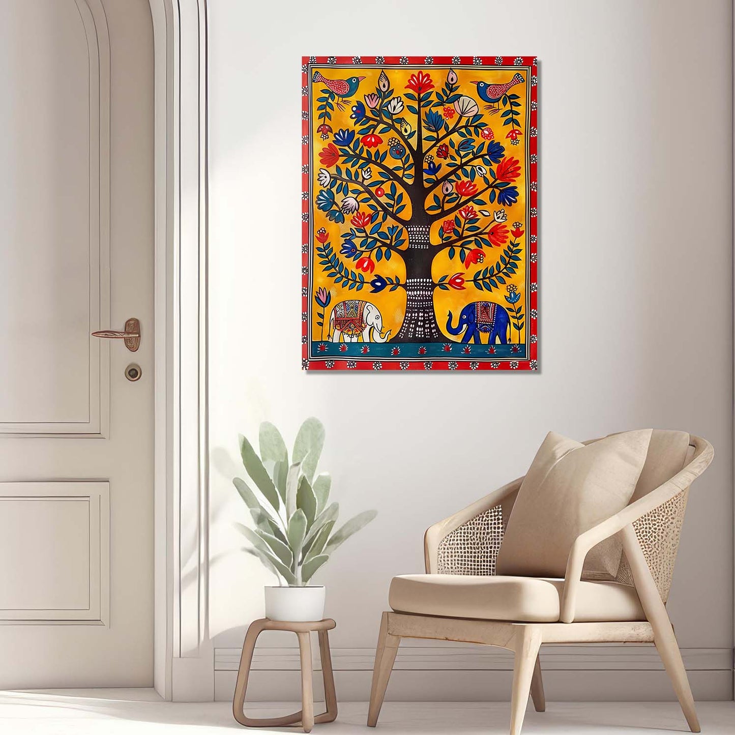 Kalamkari Wall Art For Home Decor Canvas Painting Wall Decor