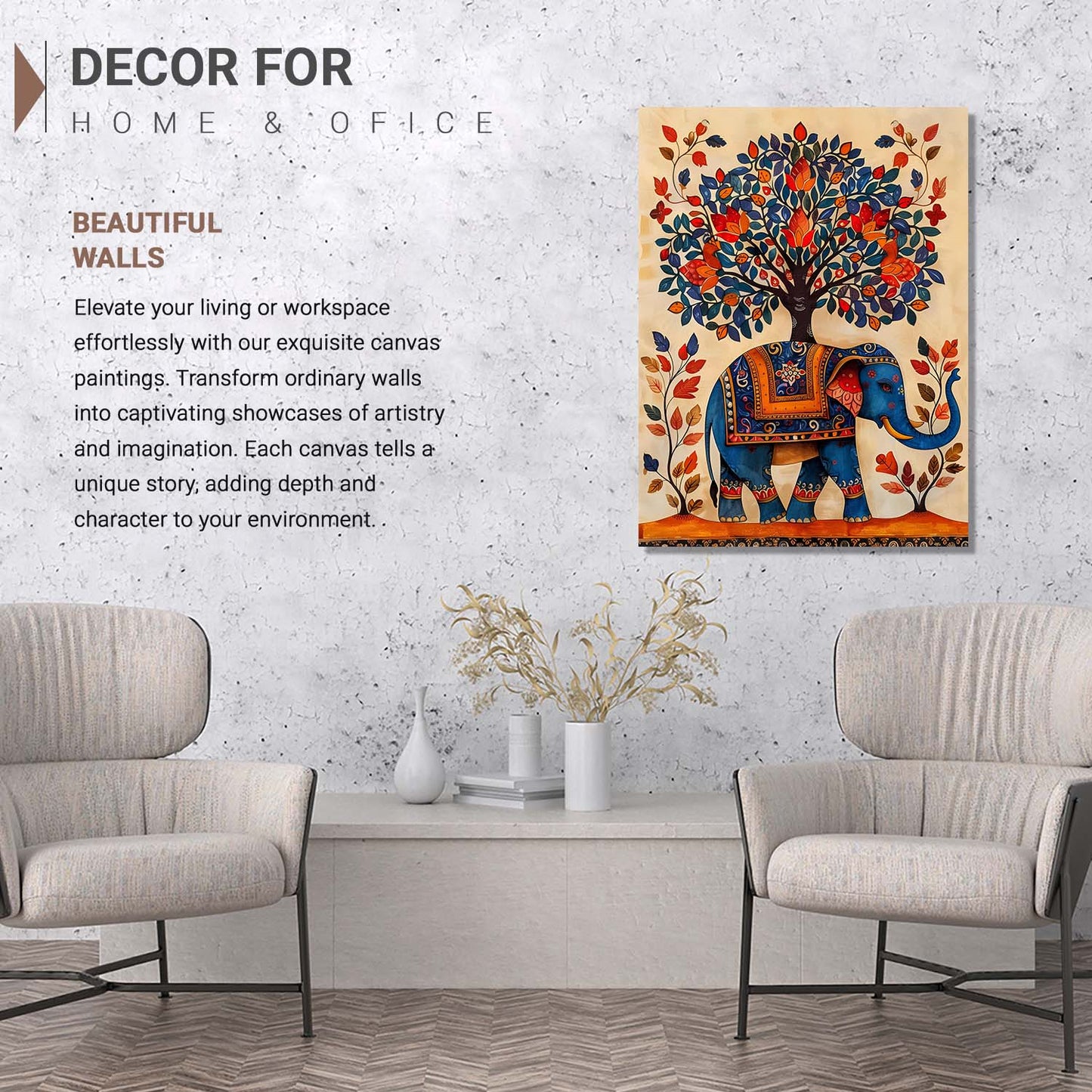 Kalamkari Wall Art For Home Decor Canvas Painting Wall Decor