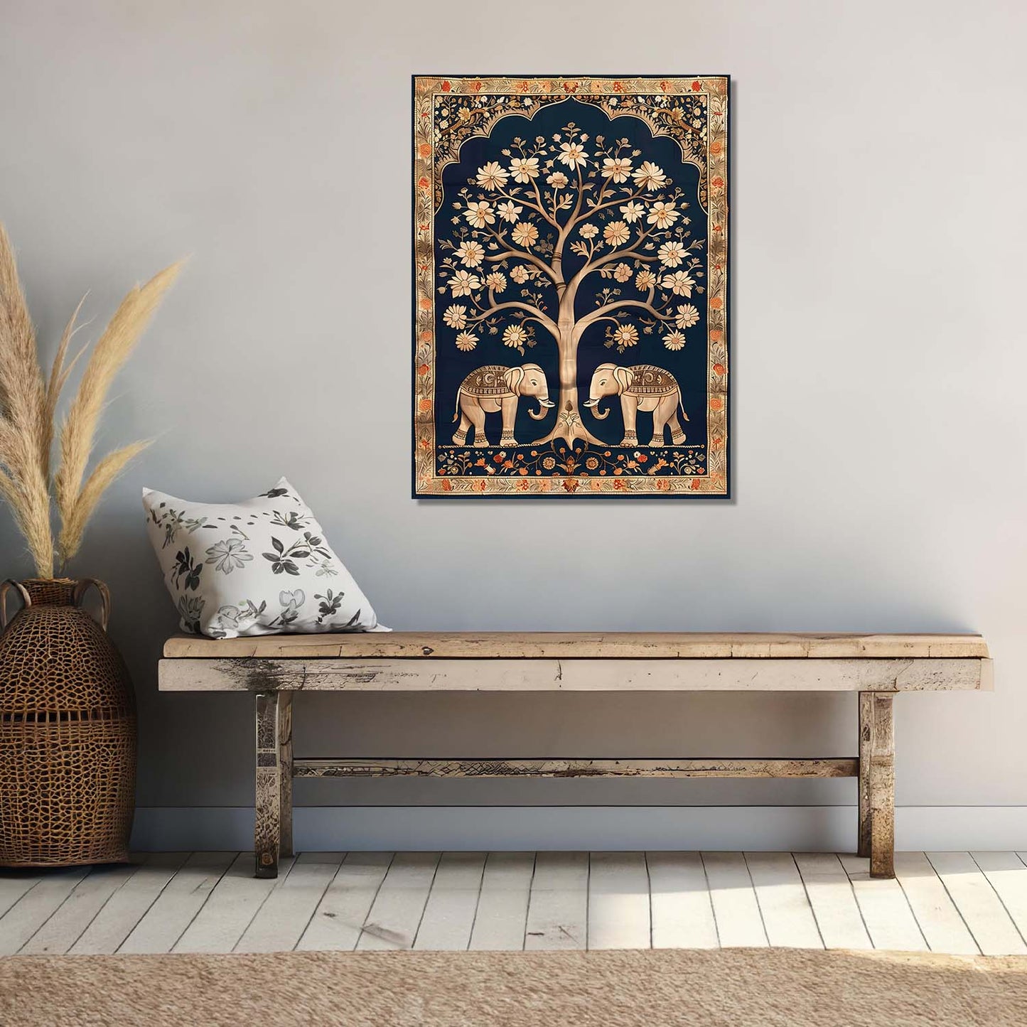 Kalamkari Wall Art For Home Decor Canvas Painting Wall Decor