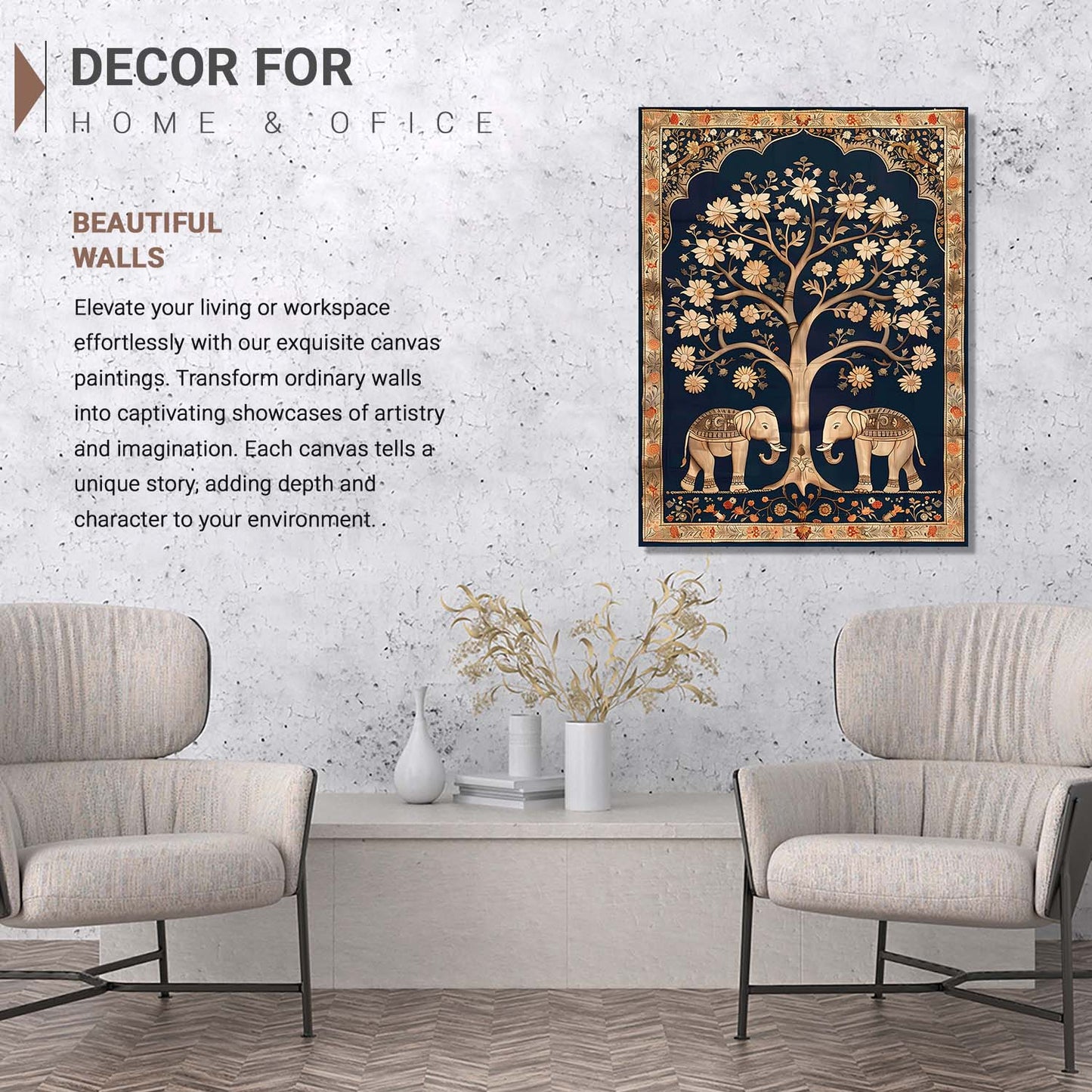 Kalamkari Wall Art For Home Decor Canvas Painting Wall Decor