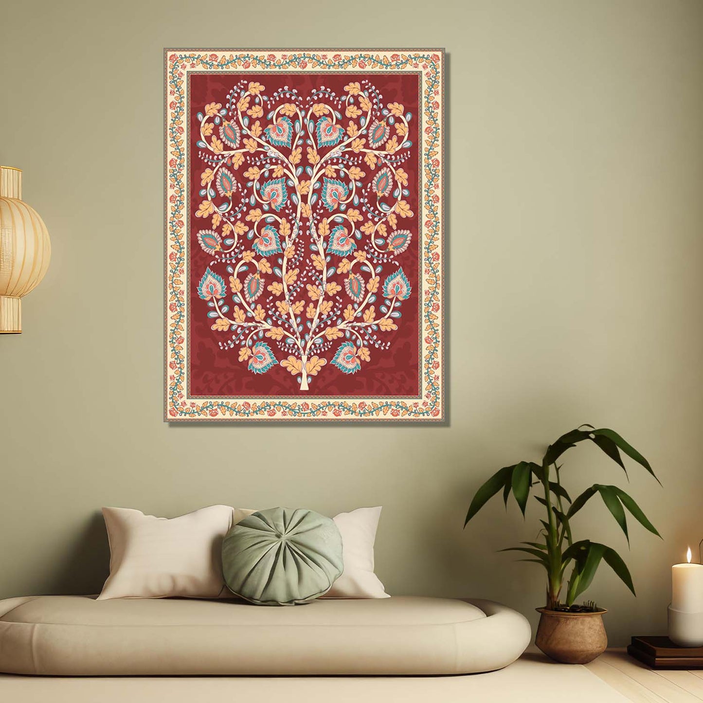 Kalamkari Wall Art For Home Decor Canvas Painting Wall Decor