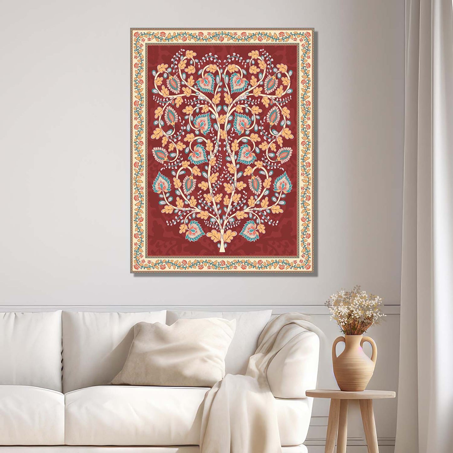 Kalamkari Wall Art For Home Decor Canvas Painting Wall Decor