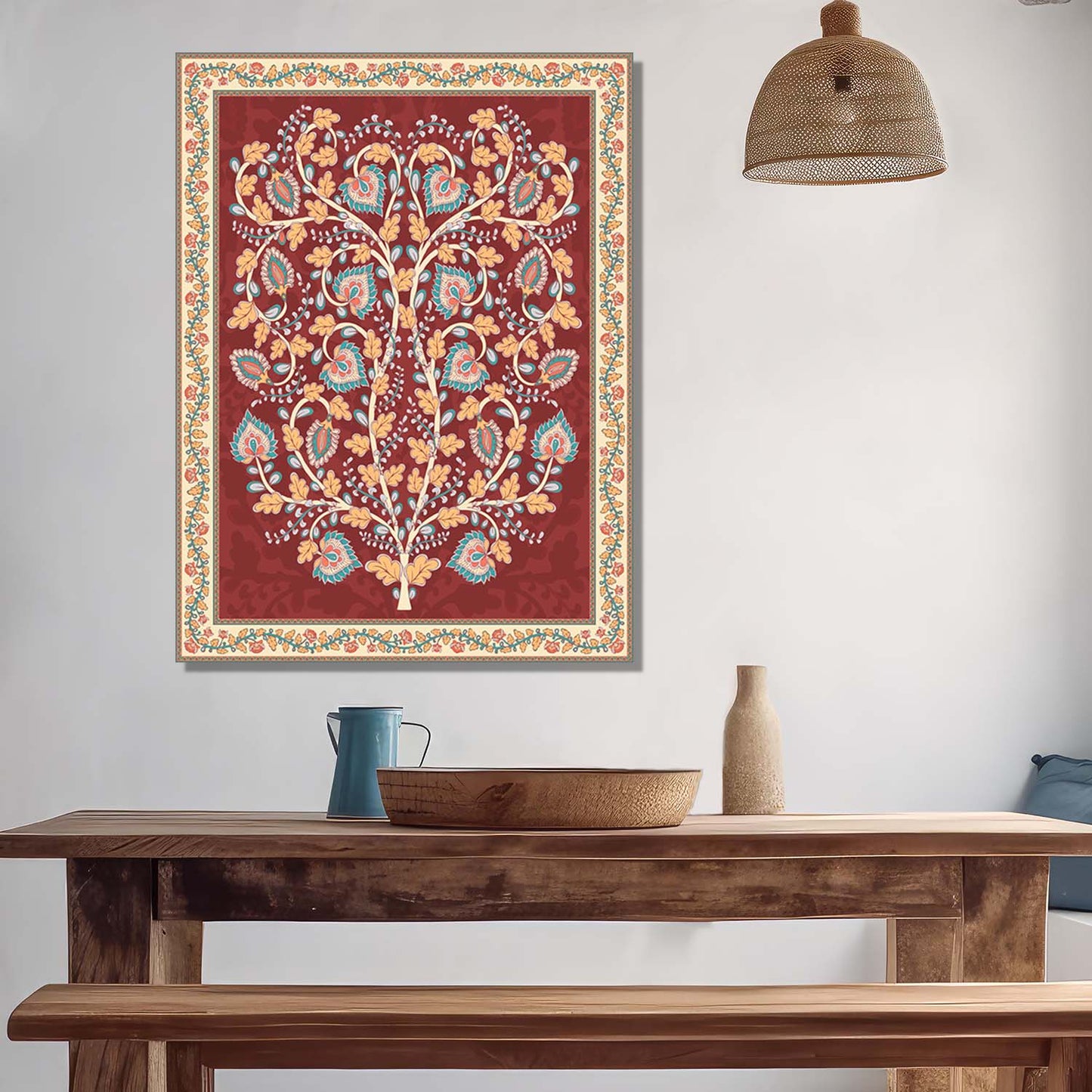 Kalamkari Wall Art For Home Decor Canvas Painting Wall Decor