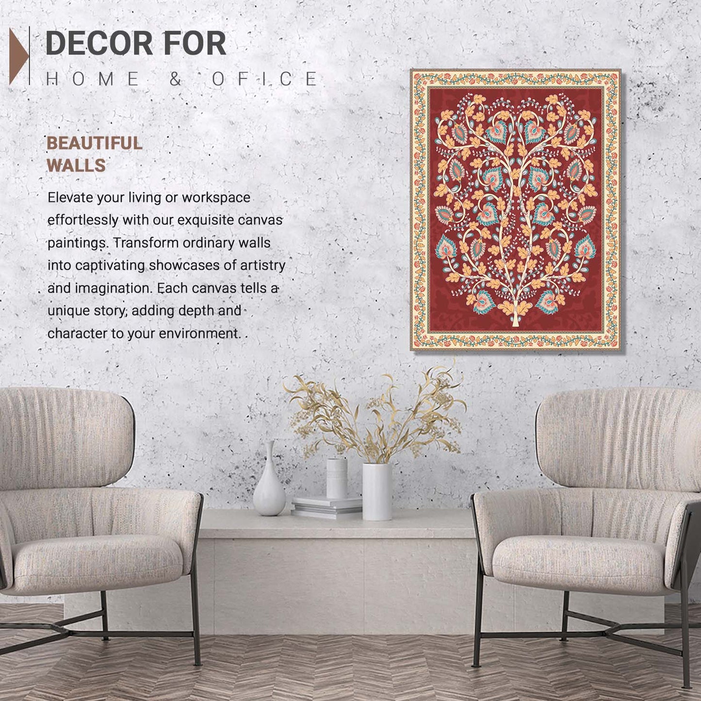 Kalamkari Wall Art For Home Decor Canvas Painting Wall Decor