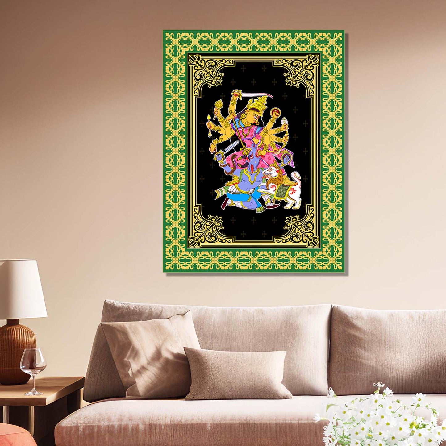 Pattachitra Wall Art For Home Décor Canvas Painting Religious Wall Décor