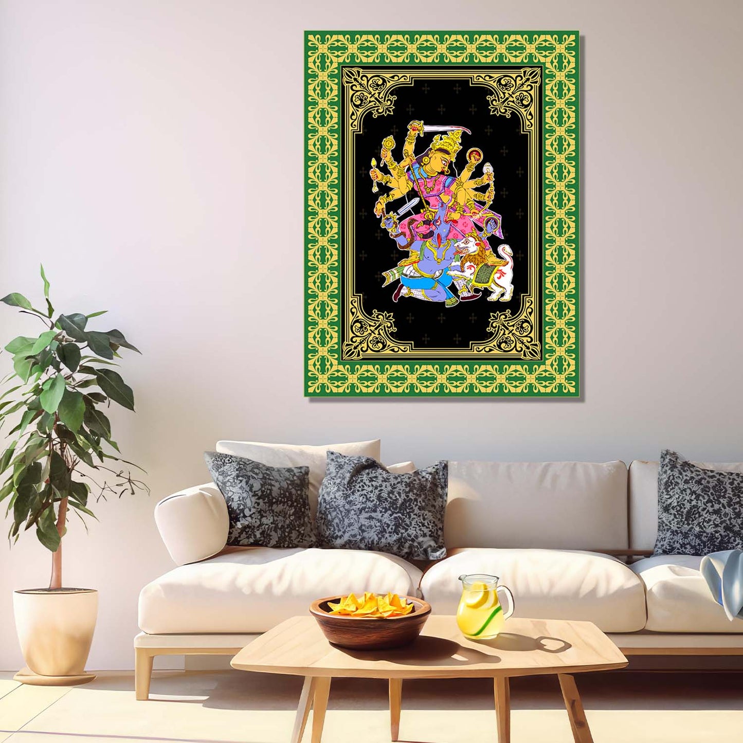 Pattachitra Wall Art For Home Décor Canvas Painting Religious Wall Décor