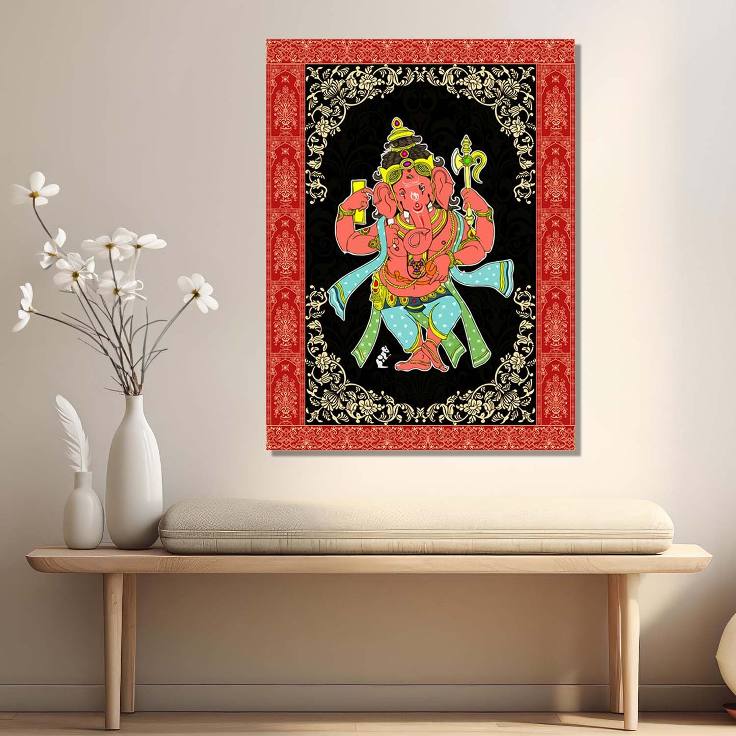 Pattachitra Wall Art For Home Décor Canvas Painting Religious Wall Décor