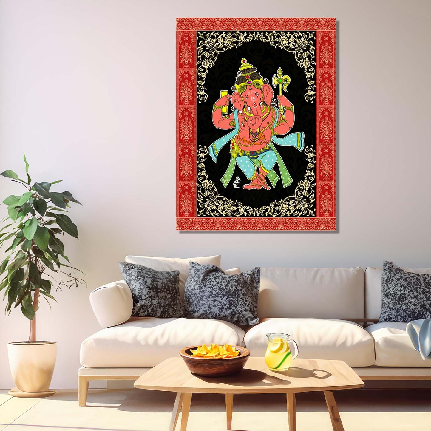 Pattachitra Wall Art For Home Décor Canvas Painting Religious Wall Décor