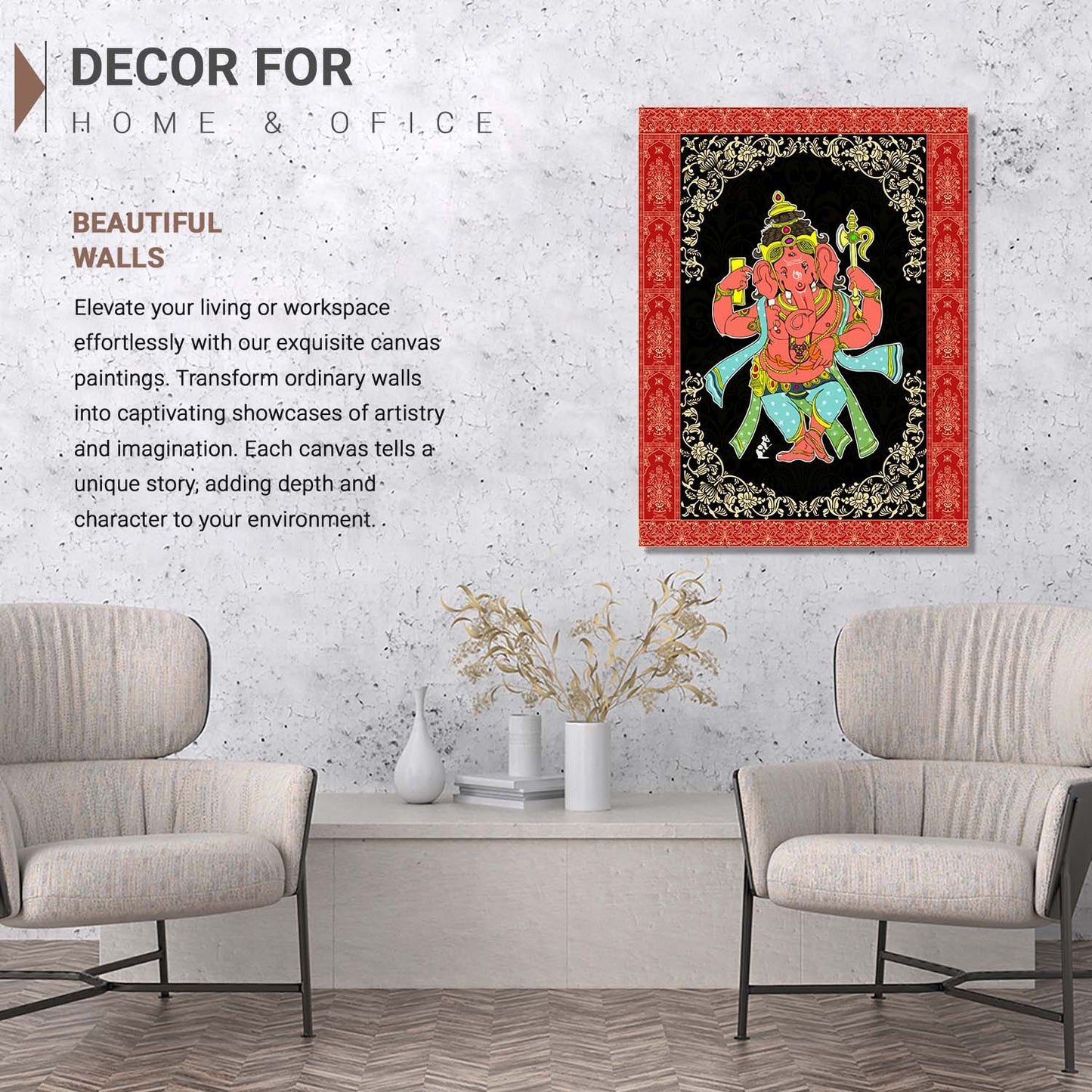 Pattachitra Wall Art For Home Décor Canvas Painting Religious Wall Décor