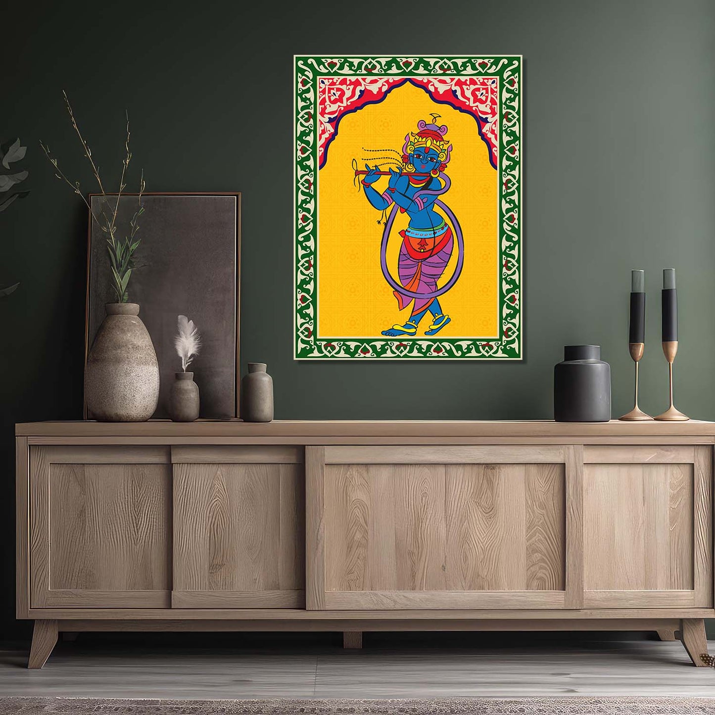 Pattachitra Wall Art For Home Décor Canvas Painting Religious Wall Décor