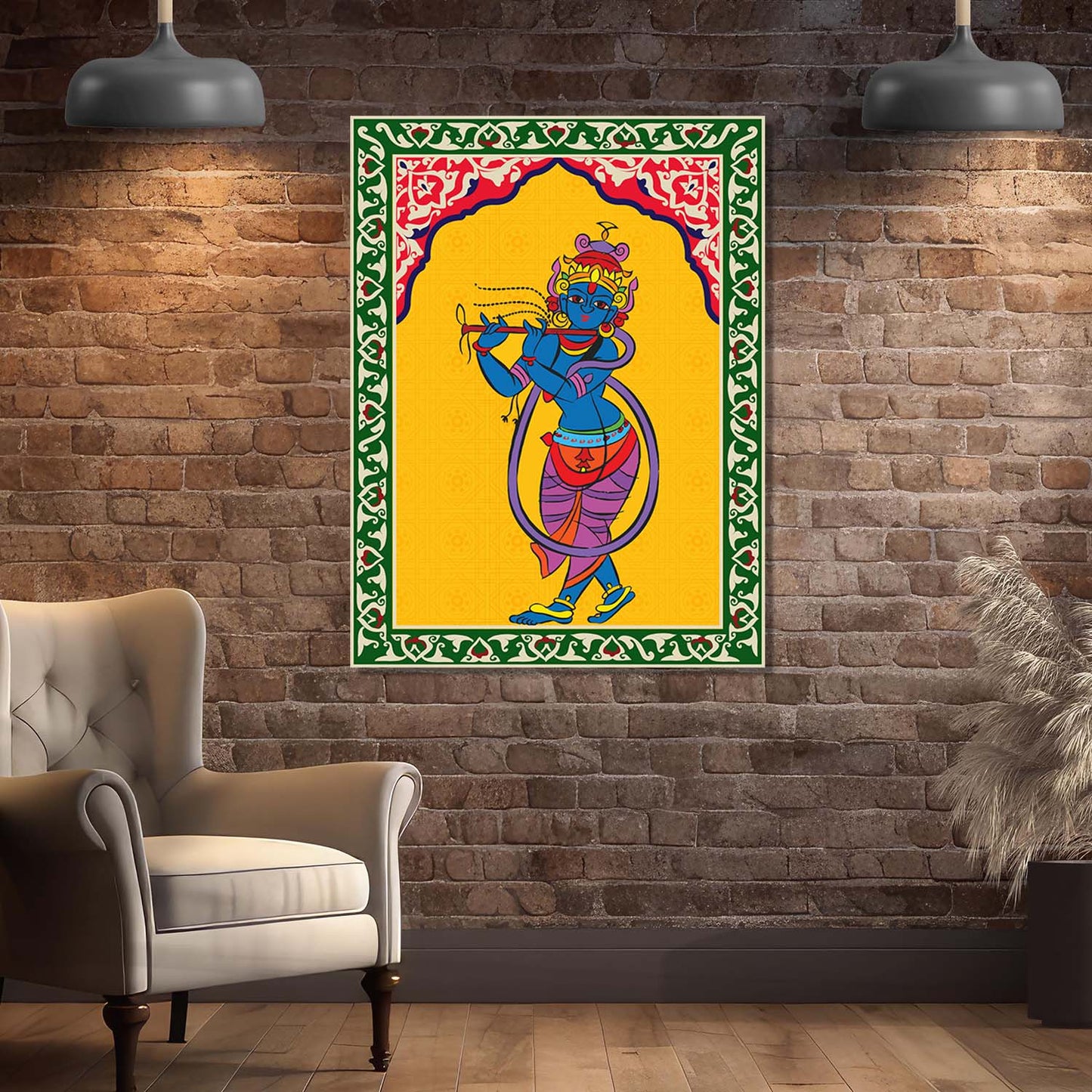 Pattachitra Wall Art For Home Décor Canvas Painting Religious Wall Décor