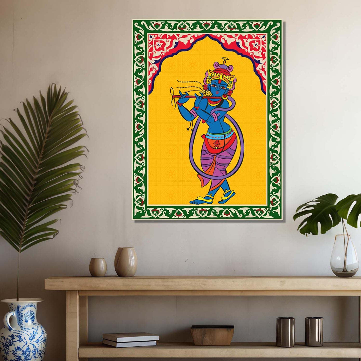 Pattachitra Wall Art For Home Décor Canvas Painting Religious Wall Décor